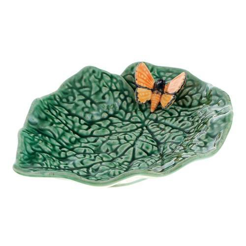 Блюдо "Лист бегонии" (с бабочкой) 20 см Bordallo Pinheiro