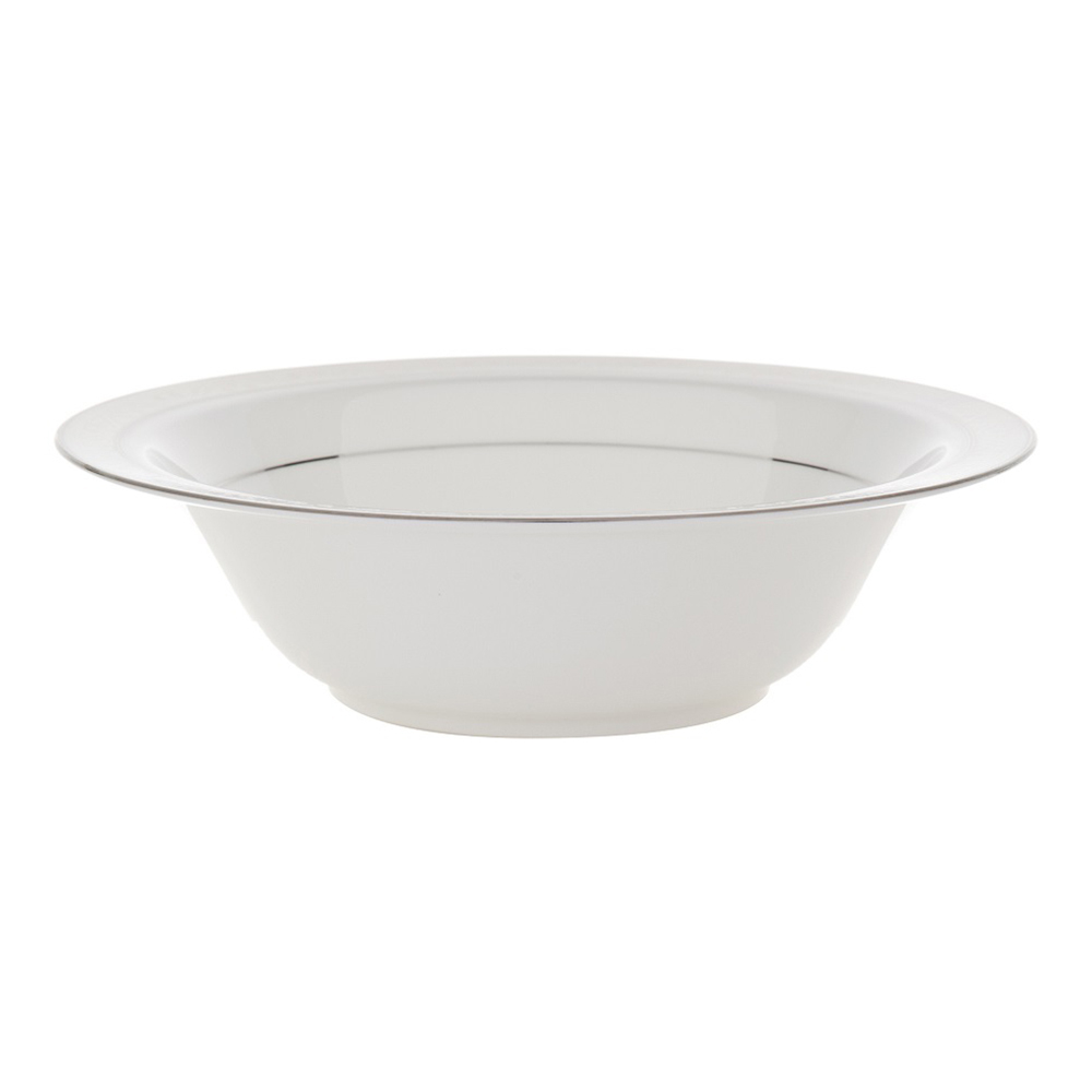 Салатник круглый Noritake Монтвейл Платиновый кант 24,5 см, фарфор костяной