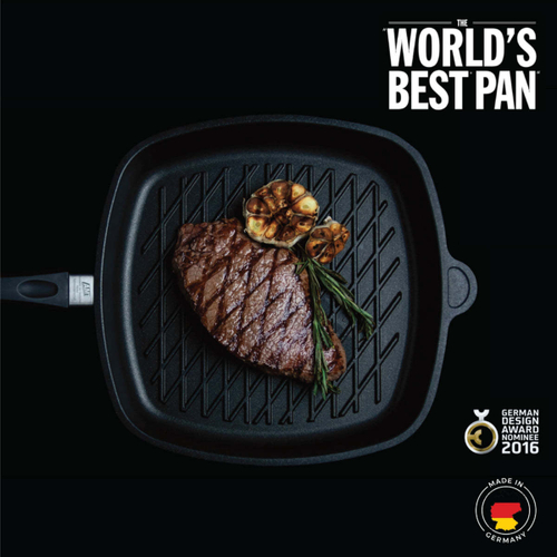 Алюминиевая квадратная сковорода гриль с антипригарным покрытием AMT E264G, 26см, Frying Pans, АМТ