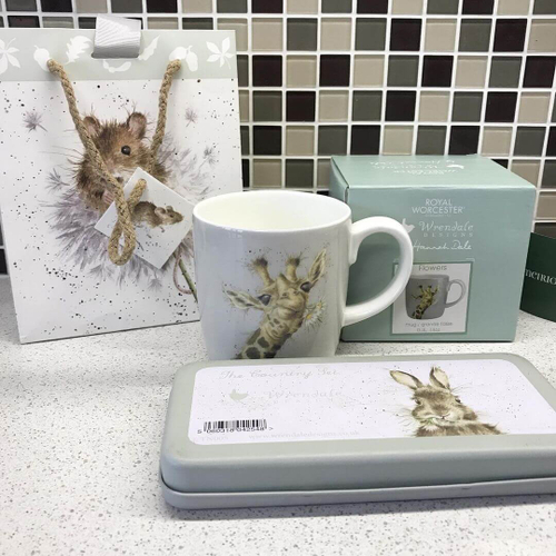 Фарфоровая кружка для чая и кофе "Забавная фауна. Жираф", 400 мл,  RWC MMPZ4020-XD, Великобритания, Wrendale Designs, Royal Worcester