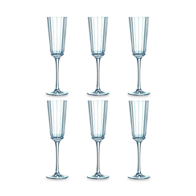 Набор из 6-ти бокалов для шампанского объемом 170 мл, Q4335, MACASSAR, Cristal d’Arques