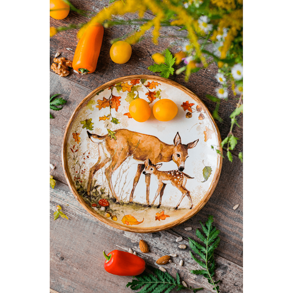 Тарелка десертная Косули 21,5 см Certified Int. Сосновый лес