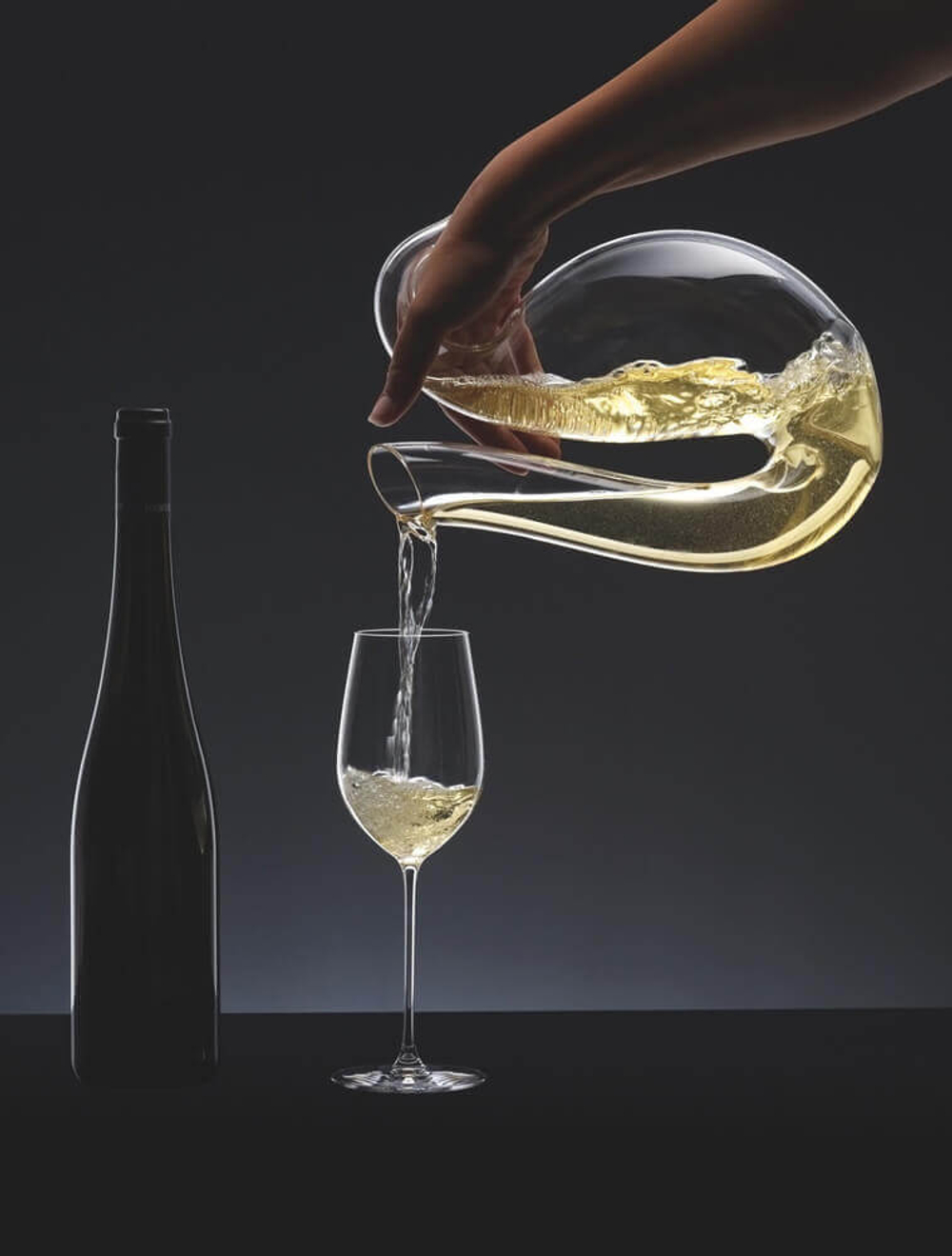 Хрустальный декантер ручной работы, Ayam Black Stripe, 1.7 л, Riedel (2016/02)