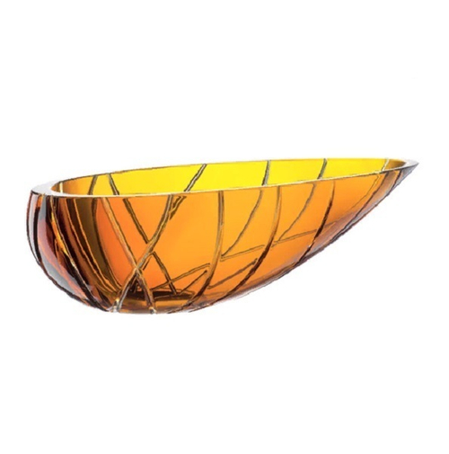 Салатник 36 см янтарный хрусталь, Amalfi, Nachtmann