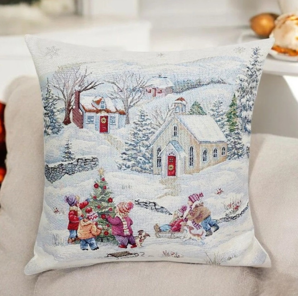 Наволочки 45х45 см, коллекция "Новогодние каникулы ", Le Gobelin