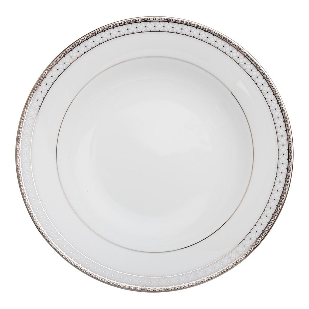 Тарелка суповая Noritake Рочестер Платиновый кант 22,6 см