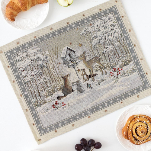 Салфетка 35x45 см, коллекция "Лесные друзья у кормушки", Le Gobelin