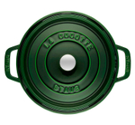 Этикет: Кокот круглый, 6,7 л, 28 см, зеленый базилик, La Cocotte, Staub - фото, отзыв в каталоге посуды