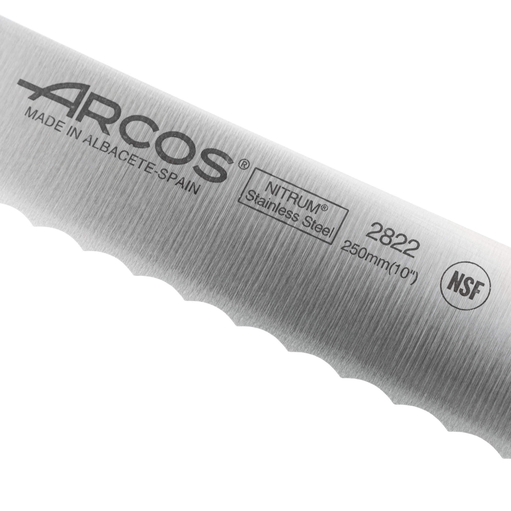 Нож для хлеба 25 см, из нержавеющей стали, 2822-B, черный, Universal, Arcos