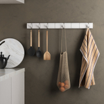 Вешалка настенная Flip, 81 см, 8 крючков, белая, Umbra