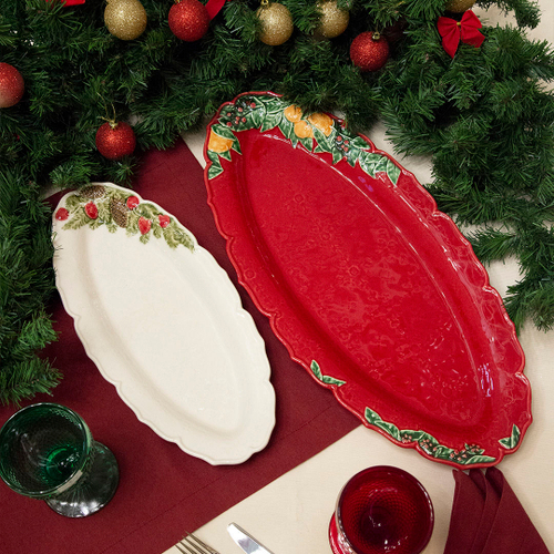 Сервировочное блюдо 55х26,5х5 см Bordallo Pinheiro "Рождественская гирлянда"