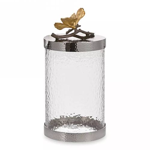 Банка для сыпучих продуктов Michael Aram Бабочки гинкго 25 см, стекло