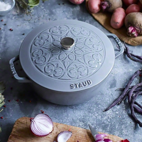 Кокот Лилия, 3,6 л, 24 см, серый графит, Staub