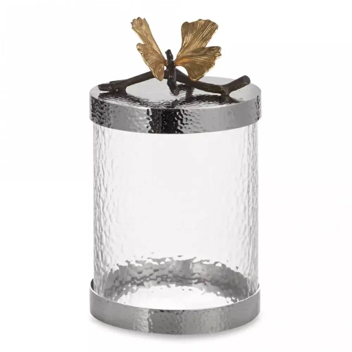 Банка для сыпучих продуктов Michael Aram Бабочки гинкго 22 см, стекло