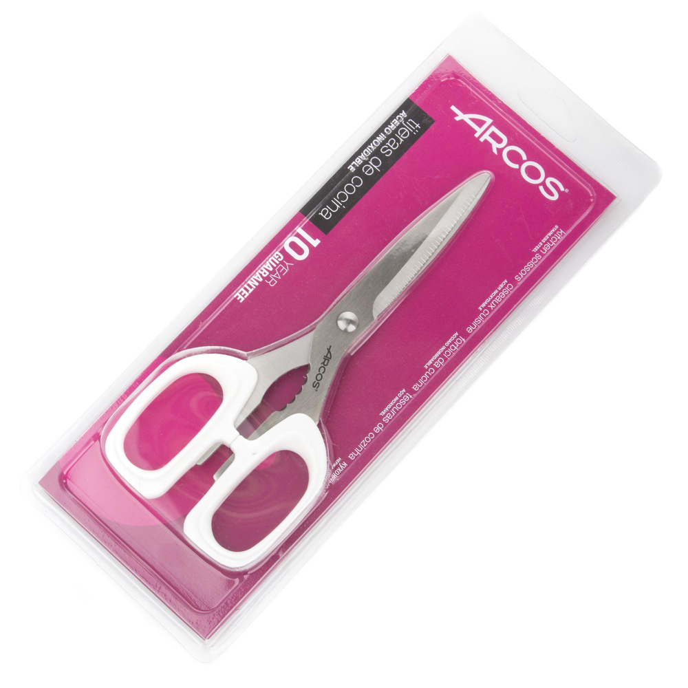 Ножницы кухонные 20 см, с пластиковыми ручками, белый, 185324, Scissors, Arcos