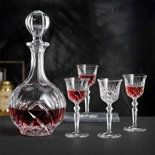 Графин для ликера и 4 хрустальные рюмки для ликера, набор 5 предметов, Palais, Nachtmann
