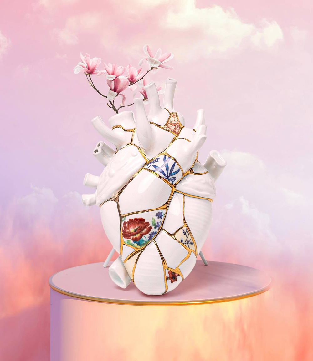 Ваза 25 см Love in Bloom Kintsugi, Seletti