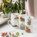 Фарфоровая кружка для чая и кофе "Забавная фауна. Теленок Бесси и тюльпаны", 310 мл, Royal Worcester
