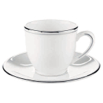 Чашка кофейная с блюдцем 90 мл, фарфор, LEN832206, Федеральный платиновый кант, Lenox в интернет-магазине Этикет