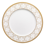 Тарелка обеденная Noritake Трефолио, золотой кант 28 см, фарфор костяной