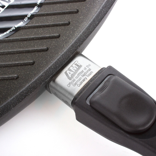 Алюминиевая квадратная сковорода гриль с антипригарным покрытием и съемной ручкой AMT E285G, 28см, Frying Pans, АМТ