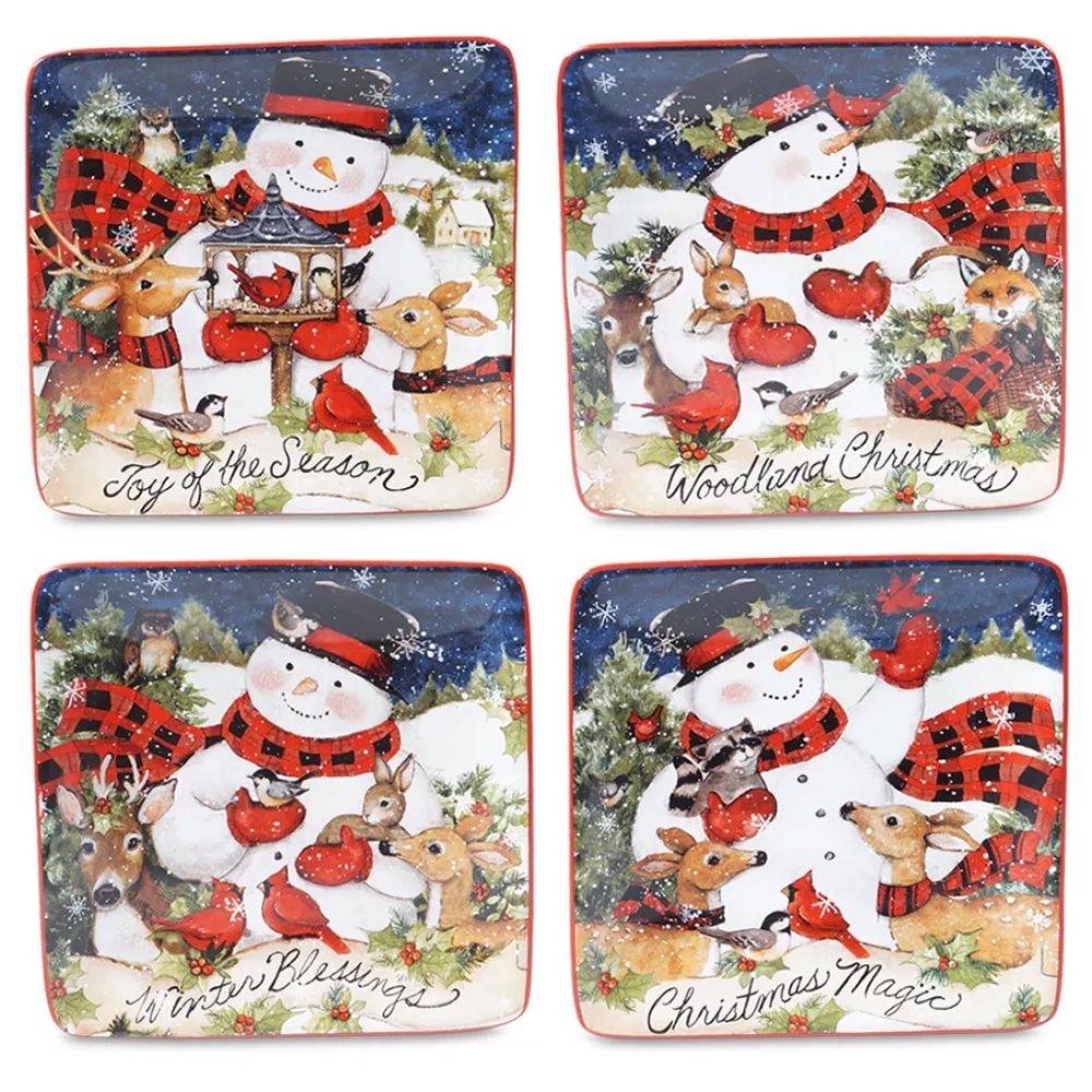 Тарелка пирожковая 15х15 см Certified Int. Магия Рождества белая