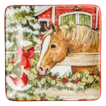 Тарелка пирожковая "Лошадь гнедая" 15 см, керамика, CER37291-3, Рождество в усадьбе, Certified International