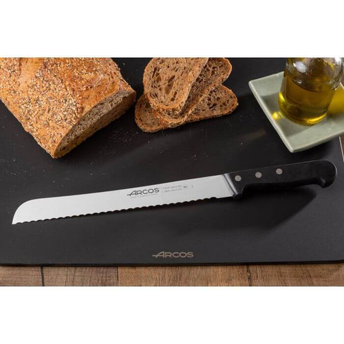 Нож для хлеба 25 см, из нержавеющей стали, 2822-B, черный, Universal, Arcos