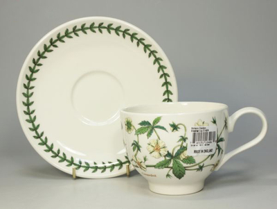 Чашка чайная с блюдцем Portmeirion "Ботанический сад. Лапчатка" 280мл