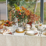 Тарелка десертная Noritake Трефолио, золотой кант 16,5 см, фарфор костяной
