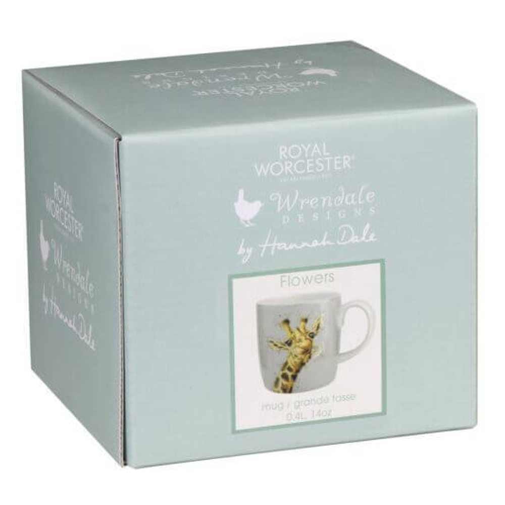 Фарфоровая кружка для чая и кофе "Забавная фауна. Жираф", 400 мл,  RWC MMPZ4020-XD, Великобритания, Wrendale Designs, Royal Worcester