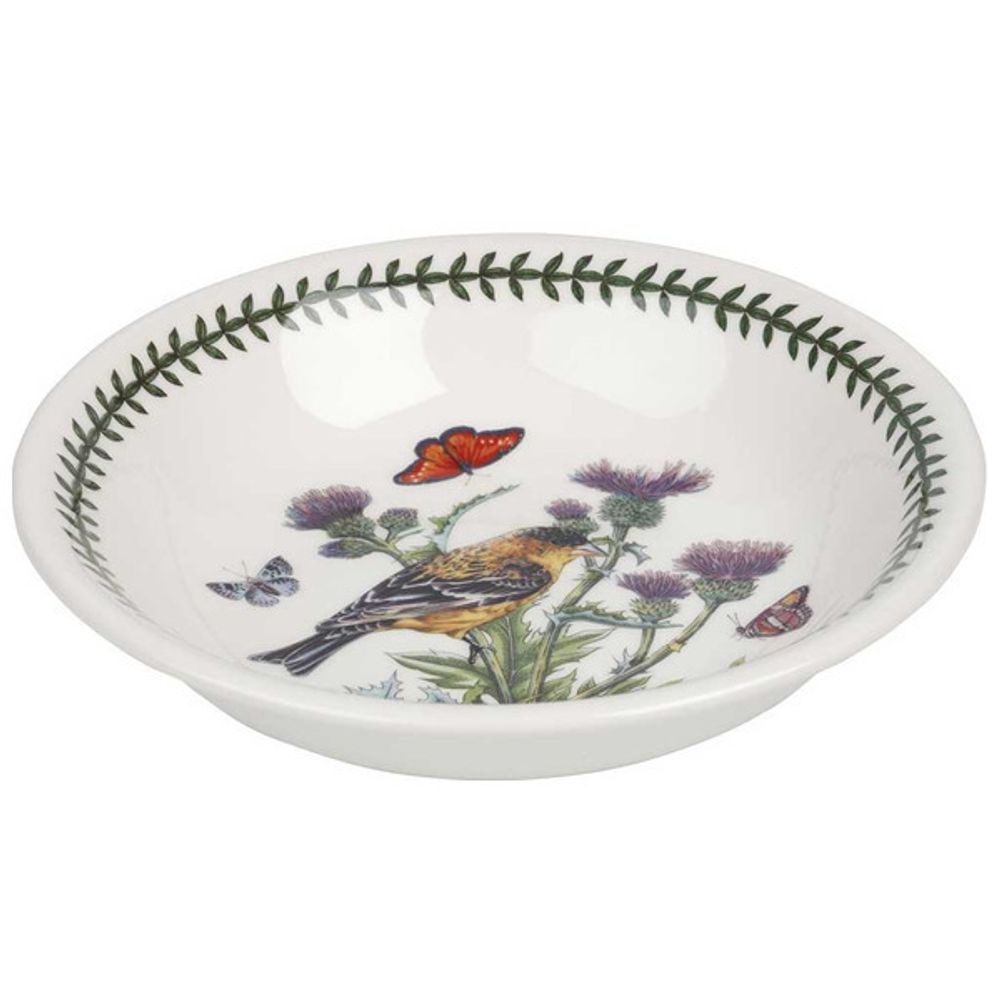 Тарелка для пасты Portmeirion "Ботанический сад. Птицы. Щегол" 20см