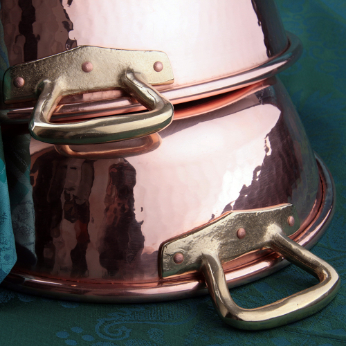 Медный таз для варки варенья с бронзовыми ручками 6250-36/HD06LE (3351), 9 л, 36 см, Jam pot, RUFFONI