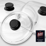 Крышка стеклянная квадратная для посуды AMTE26, 26x26 см, Glass Lids, AMT Gastroguss в онлайн-магазине элитной посуды Этикет