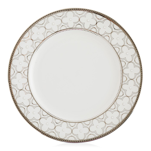 Тарелка пирожковая Noritake Трефолио, платиновый кант 16,7 см, фарфор костяной