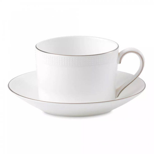 Чашка чайная с блюдцем Wedgwood Вера Ванг Белая Коллекция 150 мл, фарфор