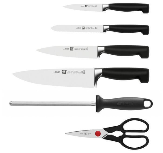 Набор ножей 7 предметов в подставке, TWIN Four Star, Zwilling