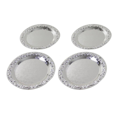 Набор подставок под стаканы 14 см Queen Anne 4 пр серебряный