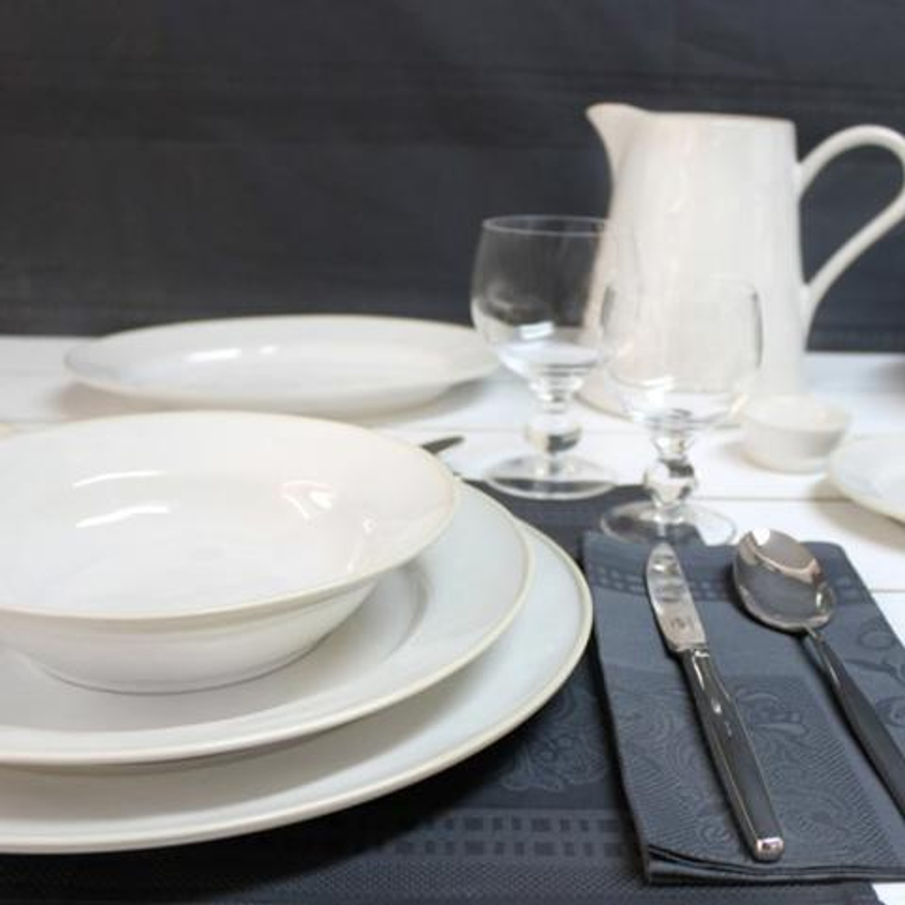 Тарелка салатная 22,6 см Costa Nova Beja  белый/бежевый