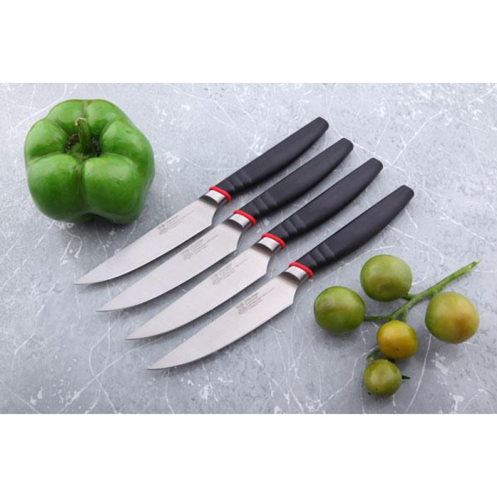 Набор из 4 ножей для стейков из нержавеющей стали 50054, длина лезвия 11 см, Steakmesser Paris Classic, Peugeot
