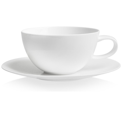 Чашка чайная с блюдцем Mix&Match "Синергия" 250мл, костяной фарфор