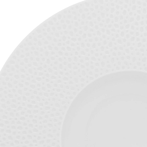 Тарелка подстановочная 28 см Guy Degrenne Perles de rosee Blanches белая