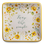 Тарелка пирожковая квадратная 15х15 см Certified Int. Подсолнухи, Пусть все будет просто