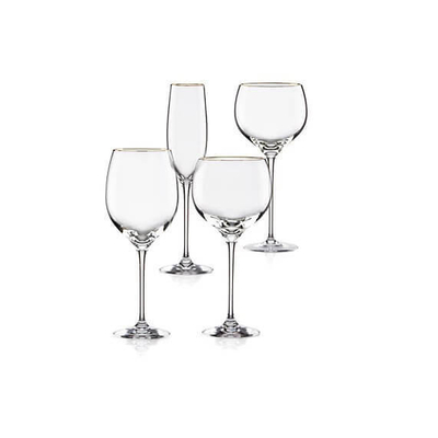 Этикет: Бокал для красного вина 370 мл, хрустальное стекло, прозрачный/золотой кант, LEN818323, Вечность, Lenox
