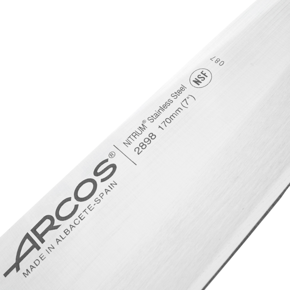 Нож кухонный Deba 17 см, из высокоуглеродистой нержавеющей стали, черный, 2898-B, Universal, Arcos