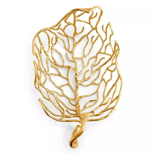 Блюдо Michael Aram Осенние листья 32 см, латунь