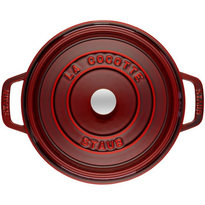 Кокот круглый, 3,8 л, 24 см, гранатовый, La Cocotte, Staub в интернет-магазине качественной посуды Этикет