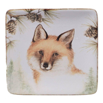 Тарелка пирожковая квадратная 15х15 см Certified International Заповедный лес, Лиса