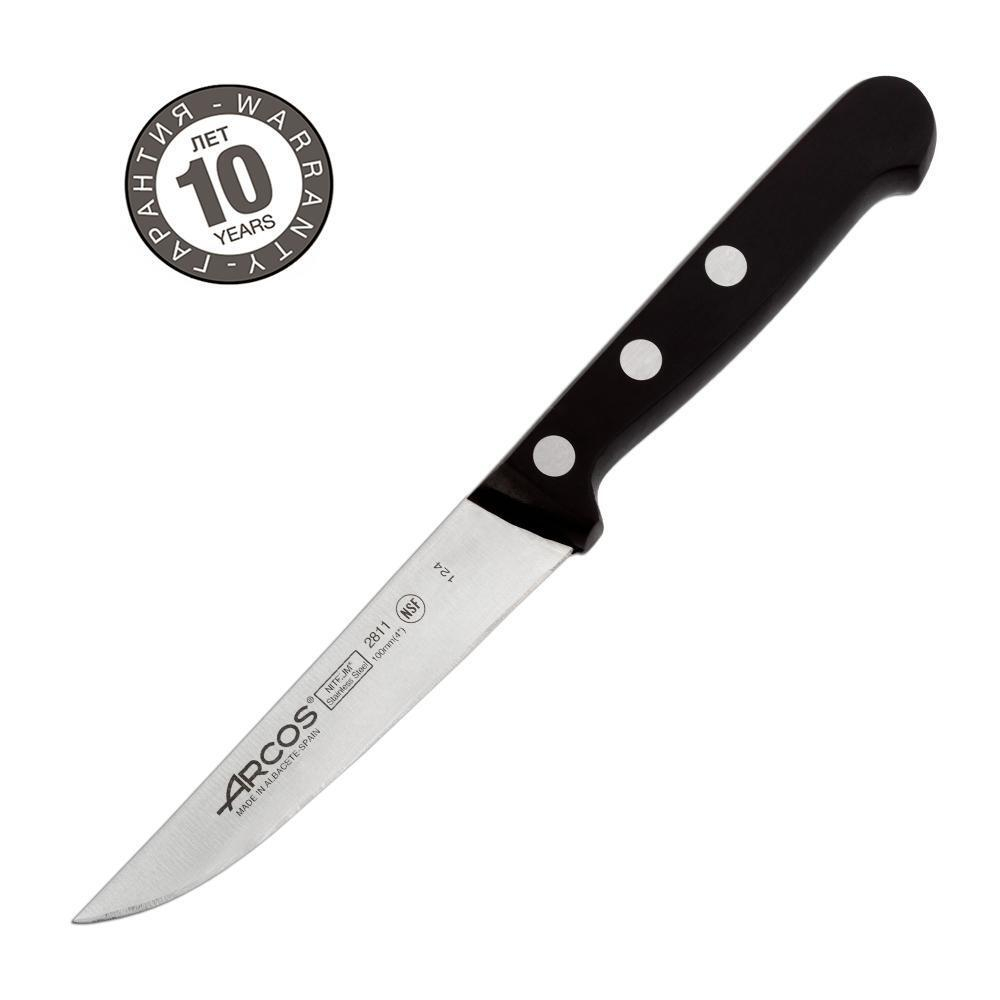 Нож для овощей 10 см, из нержавеющей стали, черный, 2811-B, Universal, Arcos