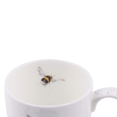Фарфоровая кружка для чая и кофе с подставкой "Забавная фауна. Шмель", 310 мл, Royal Worcester